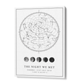 Load image into Gallery viewer, Custom Star Map - White - Lunar Wall Journals Canvas Gallery Wrap
