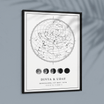 Load image into Gallery viewer, Custom Star Map - White - Lunar Wall Journals  
