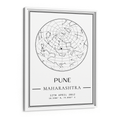 Load image into Gallery viewer, Custom Star Map - White - Classic Wall Journals Matte Paper White Frame
