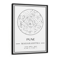 Load image into Gallery viewer, Custom Star Map - White - Classic Wall Journals Matte Paper Black Frame
