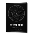 Load image into Gallery viewer, Custom Star Map - Black - Lunar Wall Journals Canvas Gallery Wrap
