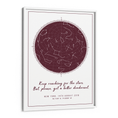 Load image into Gallery viewer, Custom Star Map - Burgundy - Modern Wall Journals Matte Paper White Frame
