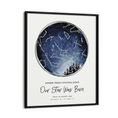 Load image into Gallery viewer, Custom Star Map - Starry Night Wall Journals Matte Paper Black Frame
