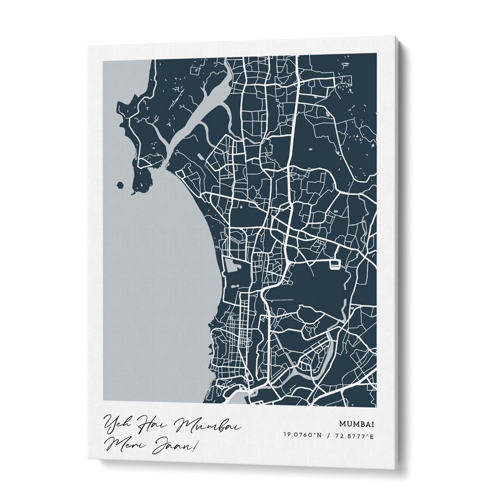 Personalized Map Poster - Blue - Modern – Wall Journals