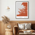 Load image into Gallery viewer, Map Art - Burnt Orange - Modern #1 Wall Journals  
