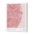 Load image into Gallery viewer, Map Art - Baby Pink - Modern #1 Wall Journals Canvas Gallery Wrap
