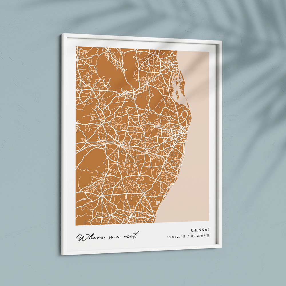 Map Art - Amber - Modern #1 Wall Journals  