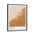 Load image into Gallery viewer, Map Art - Amber - Modern #1 Wall Journals Matte Paper Black Frame
