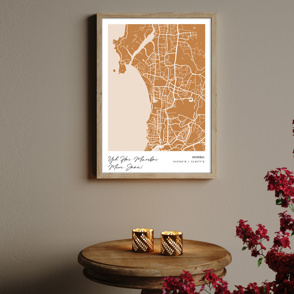 Map Art - Amber - Modern #1 Wall Journals  