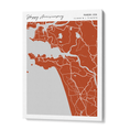 Load image into Gallery viewer, Map Art - Burnt Orange - Modern #2 Wall Journals Canvas Gallery Wrap

