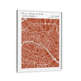 Load image into Gallery viewer, Map Art - Burnt Orange - Modern #2 Wall Journals Matte Paper White Frame
