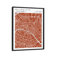 Load image into Gallery viewer, Map Art - Burnt Orange - Modern #2 Wall Journals Matte Paper Black Frame
