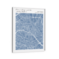 Load image into Gallery viewer, Map Art - Powder Blue - Modern #2 Wall Journals Matte Paper White Frame
