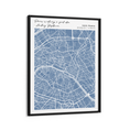 Load image into Gallery viewer, Map Art - Powder Blue - Modern #2 Wall Journals Matte Paper Black Frame

