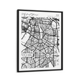 Load image into Gallery viewer, Map Art - White - Modern #2 Wall Journals Matte Paper Black Frame
