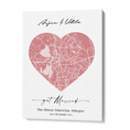 Load image into Gallery viewer, Map Art - Baby Pink - Love Wall Journals Canvas Gallery Wrap
