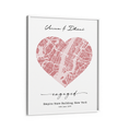 Load image into Gallery viewer, Map Art - Baby Pink - Love Wall Journals Matte Paper White Frame
