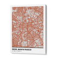 Load image into Gallery viewer, Map Art - Burnt Orange - Pantone Wall Journals Canvas Gallery Wrap
