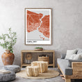 Load image into Gallery viewer, Map Art - Burnt Orange - Pantone Wall Journals  
