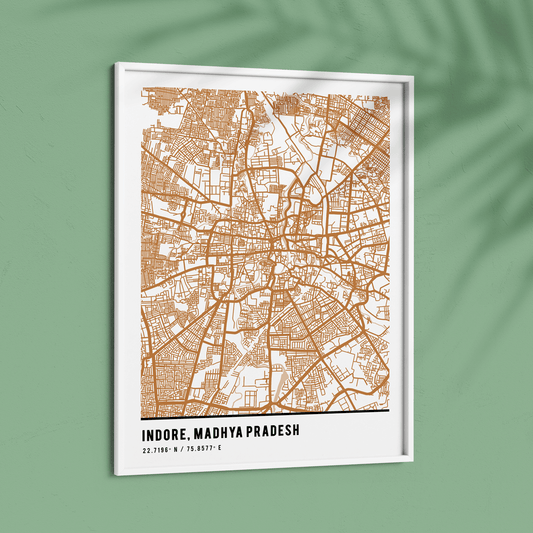 Map Art - Mustard - Pantone Wall Journals  