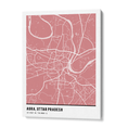 Load image into Gallery viewer, Map Art - Baby Pink - Pantone Wall Journals Canvas Gallery Wrap
