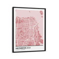 Load image into Gallery viewer, Map Art - Baby Pink - Pantone Wall Journals Matte Paper Black Frame
