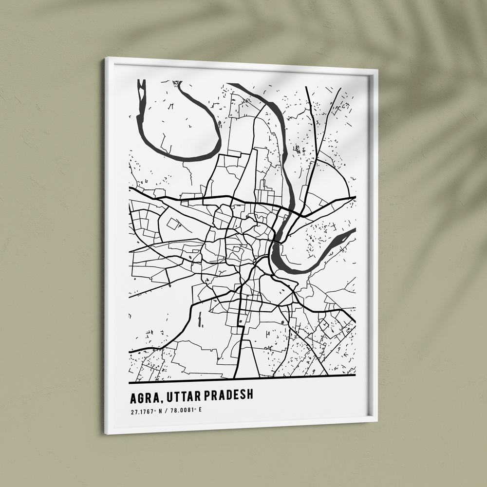 Map Art - White - Pantone Wall Journals  