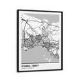 Load image into Gallery viewer, Map Art - White - Pantone Wall Journals Matte Paper Black Frame
