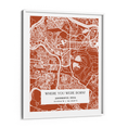 Load image into Gallery viewer, Map Art - Burnt Orange - The Executive Wall Journals Matte Paper White Frame
