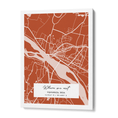 Load image into Gallery viewer, Map Art - Burnt Orange - The Executive Wall Journals Canvas Gallery Wrap
