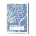 Load image into Gallery viewer, Map Art - Powder Blue - The Executive Wall Journals Canvas Gallery Wrap
