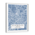 Load image into Gallery viewer, Map Art - Powder Blue - The Executive Wall Journals Matte Paper White Frame
