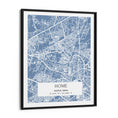 Load image into Gallery viewer, Map Art - Powder Blue - The Executive Wall Journals Matte Paper Black Frame
