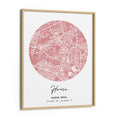 Load image into Gallery viewer, Map Art - Baby Pink - The Minimalist Wall Journals Matte Paper Wooden Frame
