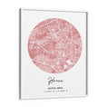 Load image into Gallery viewer, Map Art - Baby Pink - The Minimalist Wall Journals Matte Paper White Frame
