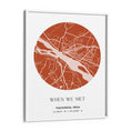 Load image into Gallery viewer, Map Art - Burnt Orange - The Minimalist Wall Journals Matte Paper White Frame
