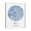 Load image into Gallery viewer, Map Art - Powder Blue - The Minimalist Wall Journals Matte Paper White Frame
