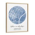 Load image into Gallery viewer, Map Art - Powder Blue - The Minimalist Wall Journals Matte Paper Wooden Frame
