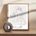 Load image into Gallery viewer, Personalized Line Art - Dance Nook At You Matte Paper Rolled Art

