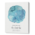 Load image into Gallery viewer, Custom Star Map - Watercolour Wall Journals Canvas Gallery Wrap
