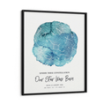 Load image into Gallery viewer, Custom Star Map - Watercolour Wall Journals Matte Paper Black Frame
