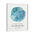 Load image into Gallery viewer, Custom Star Map - Watercolour Wall Journals Matte Paper White Frame
