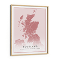 Load image into Gallery viewer, Map Art - Baby Pink - Classic Wall Journals Canvas Wooden Frame
