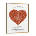 Load image into Gallery viewer, Map Art - Burnt Orange - Love Wall Journals Canvas Wooden Frame

