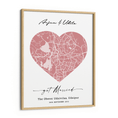 Load image into Gallery viewer, Map Art - Baby Pink - Love Wall Journals Matte Paper Wooden Frame

