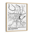Load image into Gallery viewer, Map Art - White - Pantone Wall Journals Matte Paper Wooden Frame
